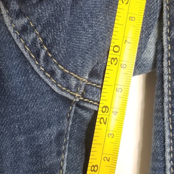 Blue Savvy Jeans Skinny Stretch Blue Jeans Pocket Denim Button Fly Size 3 - Picture 8 of 9